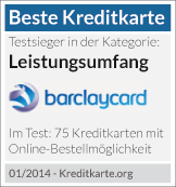 Testsiegel Barclaycard Gold Visa